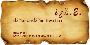 Ábrahám Evelin névjegykártya